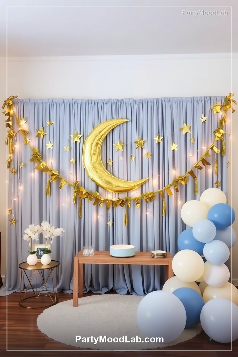 Moon and Stars Baby Shower decor ideas — PartyMoodLab