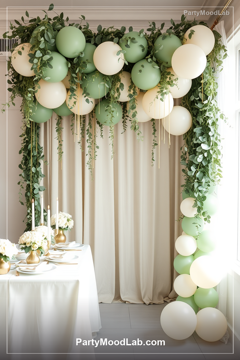 Sage Green Baby Shower decor ideas — PartyMoodLab