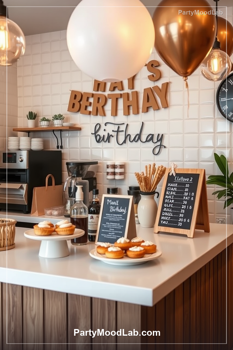 Coffee Shop Birthday decor ideas — PartyMoodLab