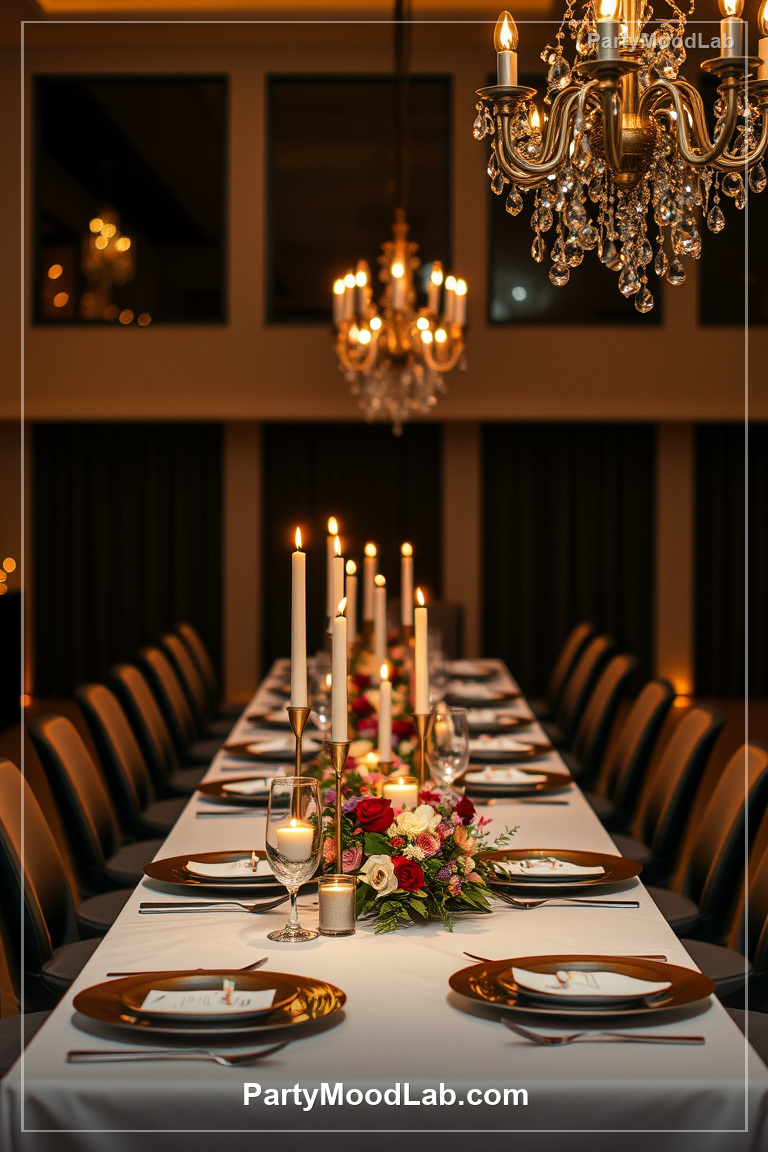 Elegant Dinner Birthday decor ideas — PartyMoodLab