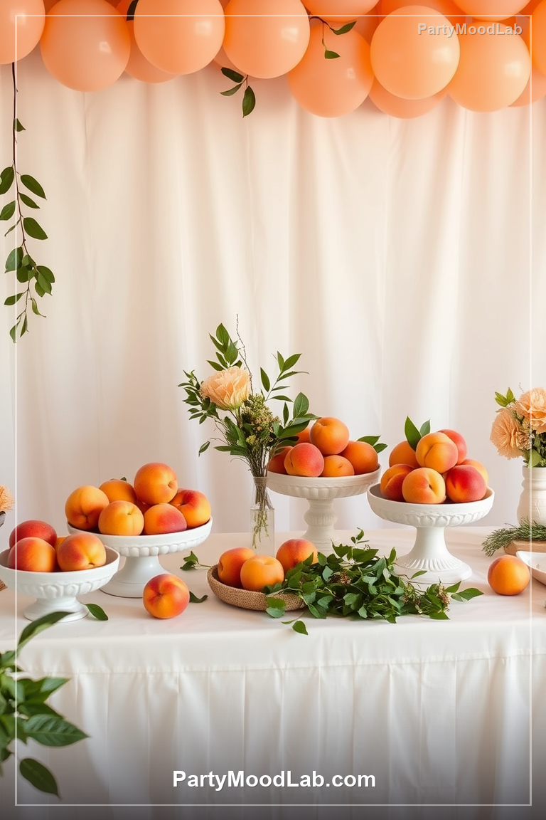 Sweet Little Peach Shower decor ideas — PartyMoodLab
