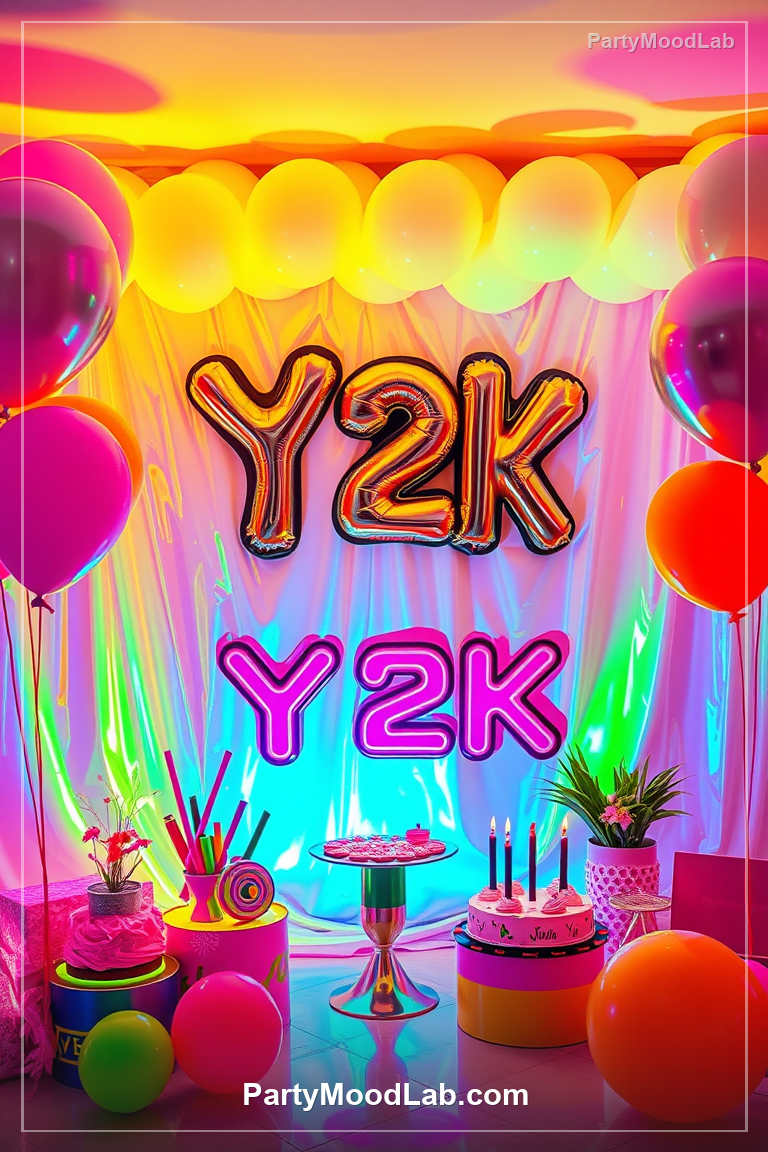 Y2K Throwback Birthday decor ideas — PartyMoodLab