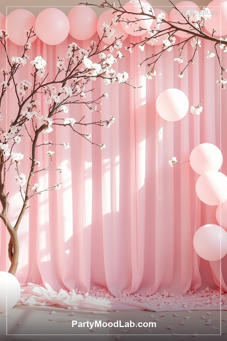 Cherry Blossom Baby Shower decor ideas — PartyMoodLab