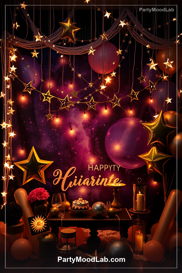Cosmic Galaxy Birthday decor ideas — PartyMoodLab