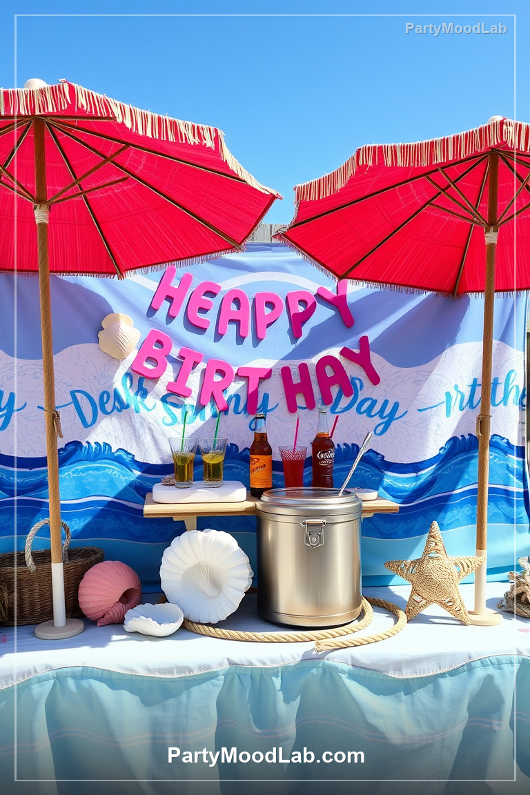 Beach Day Birthday decor ideas — PartyMoodLab