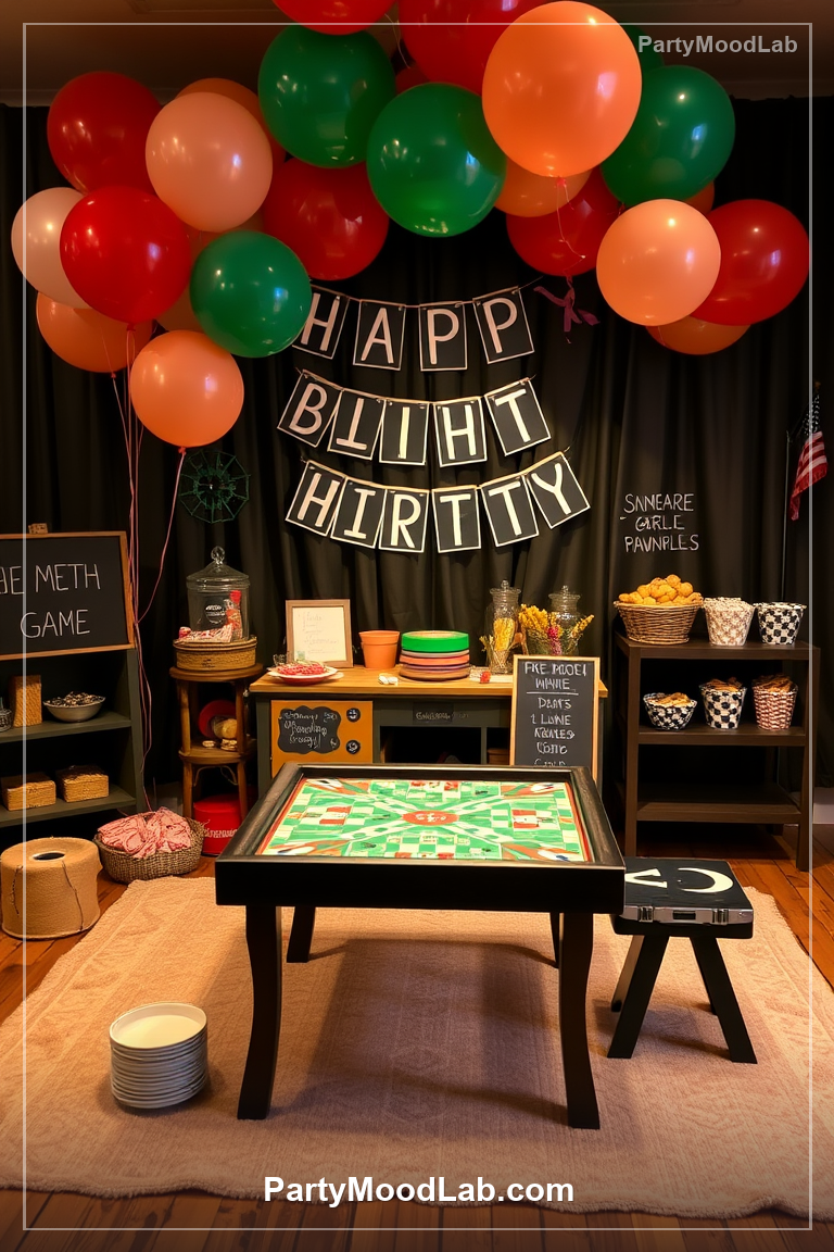 Game Night Birthday decor ideas — PartyMoodLab