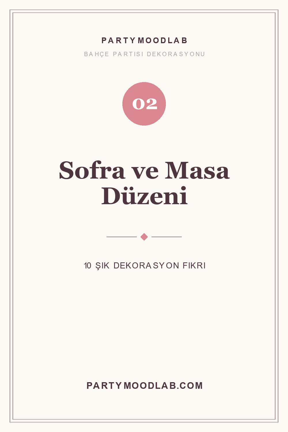 Bahçe partisi sofra ve masa düzeni dekorasyonu