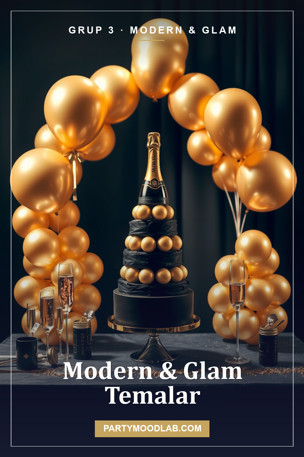 Modern & Glam gelin partisi teması